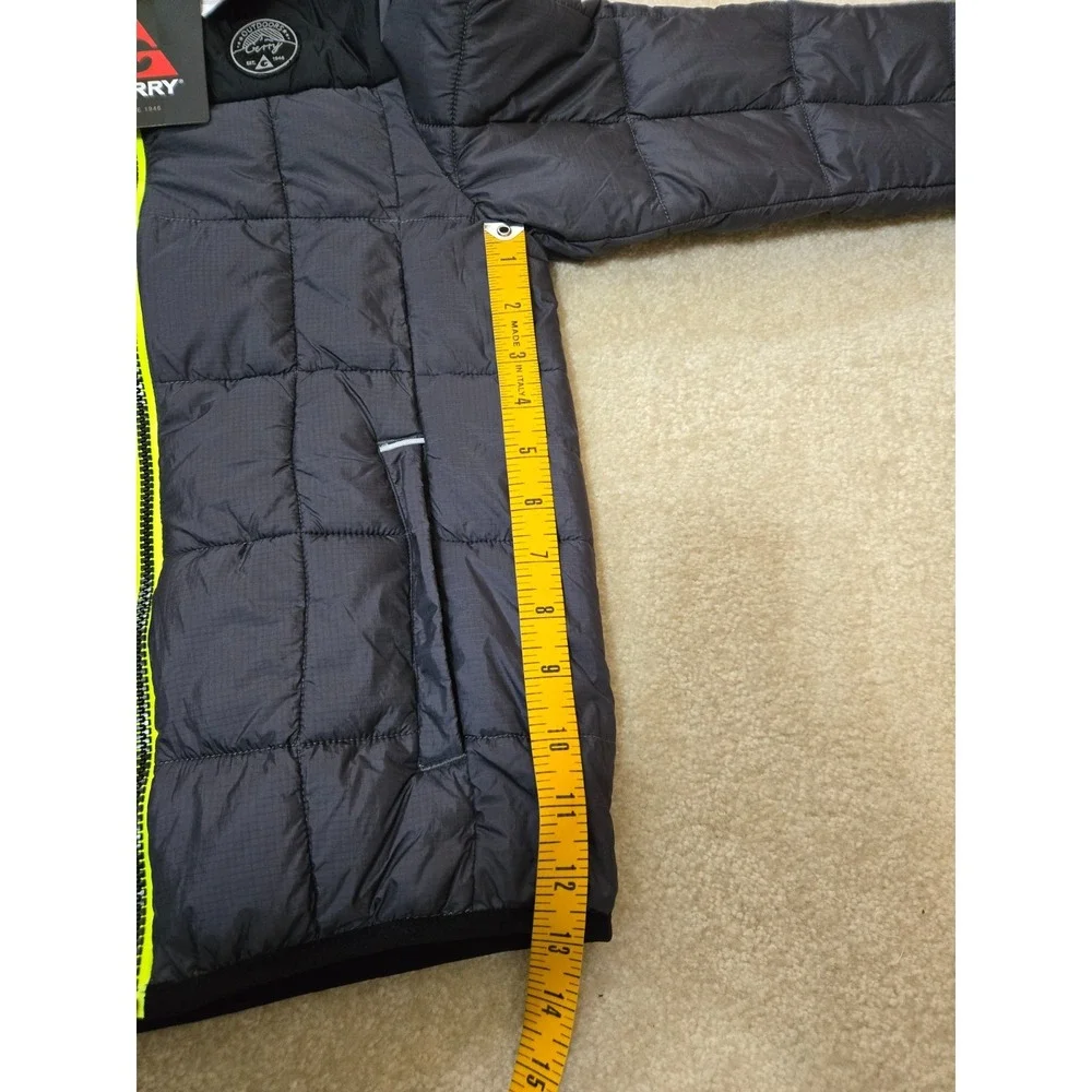 Gerry Boys Torque Puffer Size Small‎ Black/Flourscent Yellow NWT